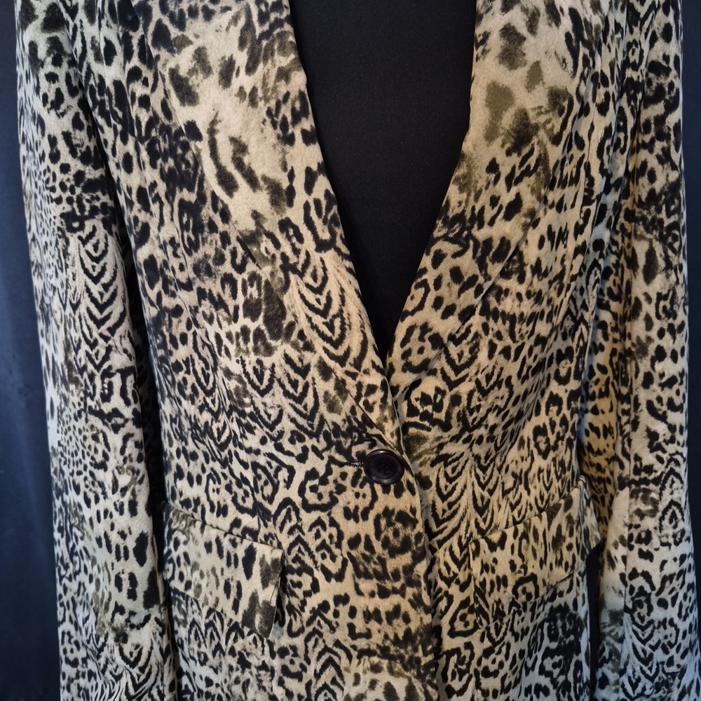 Vintage Leopard Print Women's Blazer - Picture 4 of 5